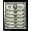 Image 1 : Fr. 2057-G $20 1934C Federal Reserve Notes. Cut half Sheet of Six. Choice Crisp Uncirculated. 6 note