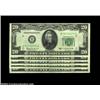 Image 1 : Fr. 2063-B $20 1950D Federal Reserve Notes. Choice Crisp Uncirculated.A run of five consecutive note