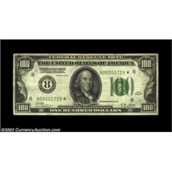 Fr. 2150-H* $100 1928 Federal Reserve Note. Fine-Very Fine.A nice looking early Fed star which is bo