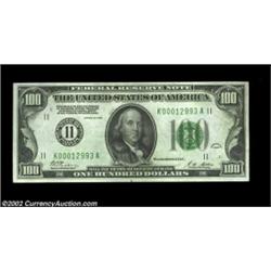 Fr. 2150-K $100 1928 Federal Reserve Note. Choice Crisp Uncirculated.A rare note from a district alm