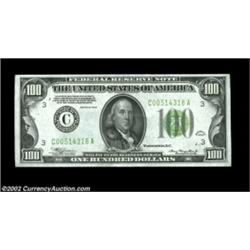 Fr. 2152-C $100 1934 Light Green Seal Federal Reserve Note. Gem Crisp Uncirculated.A bright and attr