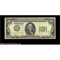 Fr. 2152-D $100 1934 Federal Reserve Note. Gem Crisp Uncirculated.The Oakes catalogue valuation here