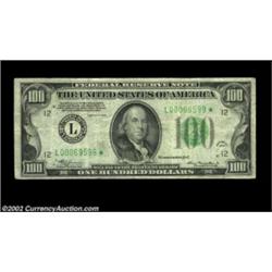 Fr. 2152-L* $100 1934 Federal Reserve Note. Fine-Very Fine.A nice evenly circulated and problem free