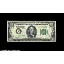 Fr. 2154-F $100 1934B Mule Federal Reserve Note. Gem Crisp Uncirculated.A well centered and fully or