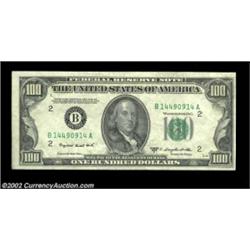 Fr. 2160-B $100 1950C Federal Reserve Notes. Choice Crisp Uncirculated.A run of three consecutive pi