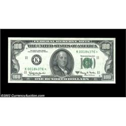 Fr. 2163-K* $100 1963A Federal Reserve Note. Gem Crisp Uncirculated.A very scarce star with only 192