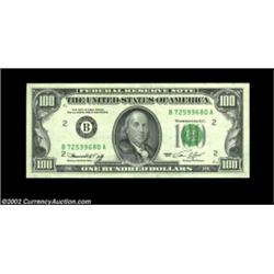 Fr. 2167-B $100 1974 Federal Reserve Note. Choice Crisp Uncirculated.Very close to Gem. Important no