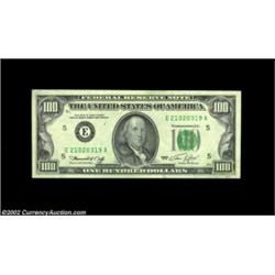 Fr. 2167-E $100 1974 Federal Reserve Note. Gem Crisp Uncirculated.Fresh and deeply embossed. Importa