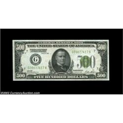 Fr. 2200-G $500 1928 Federal Reserve Note. Gem Crisp Uncirculated.A perfectly centered and exception