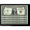 Image 1 : Fr. 2300 $1 1935A Hawaii Silver Certificates. Gem Crisp Uncirculated.A gorgeous run of five consecut