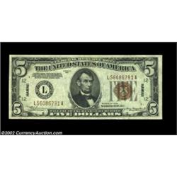 Fr. 2301 $5 1934 Hawaii Mule Federal Reserve Note. About Uncirculated. Important notice: We expect t