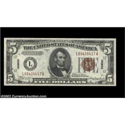 Fr. 2302 $5 1934A Hawaii Federal Reserve Note. Gem Crisp Uncirculated.Simply superb, with pinpoint c