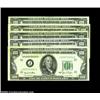 Image 1 : Five $100 Federal Reserve Notes.Fr. 2157-J $100 1950 AU, small stainFr. 2157-L $100 1950 Choice AUFr