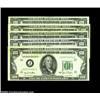 Image 1 : Five $100 Federal Reserve Notes.Fr. 2157-J $100 1950 AU, small stainFr. 2157-L $100 1950 Choice AUFr