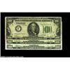 Image 1 : Three Early Fed $100s.Fr. 2151-F $100 1928A Federal Reserve Note Fine, the low reported serial numbe