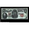 Image 1 : Fr. 91 $5 1907 Legal Tender Choice Extremely Fine. Fresh, original and perfect for the grade. Import