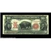 Image 1 : Fr. 122 $10 1901 Legal Tender Choice Very Fine. A lightly circulated Bison, with strong color and ex