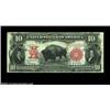 Image 1 : Fr. 122 $10 1901 Legal Tender Very Fine. This commonest of Bison notes is just about perfect for the