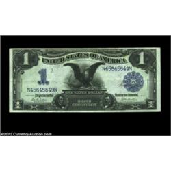 Fr. 232 $1 1899 Silver Certificate Extremely Fine. This Parker-Burke Black Eagle has a horizontal fo