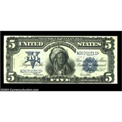 Fr. 281 $5 1899 Silver Certificate Gem New. Strict paper originality, good margins, deep embossing a