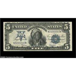 Fr. 281 $5 1899 Silver Certificate Choice New. The deep original embossing on this Chief jumps right