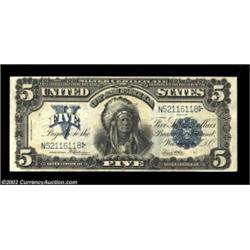 Fr. 281 $5 1899 Silver Certificate Choice Extremely Fine. This Speelman-White Chief is the final sig