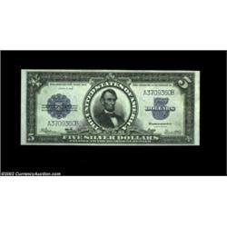 Fr. 282 $5 1923 Silver Certificate Gem New. A strictly original Porthole, with unusually bold, origi