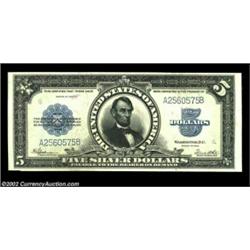 Fr. 282 $5 1923 Silver Certificate Choice Extremely Fine. Boardwalk margins, super color and ideal e