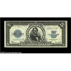 Fr. 282 $5 1923 Silver Certificate Choice Very Fine. A perfectly original note with good color. Impo