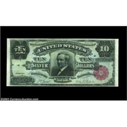 Fr. 301 $10 1891 Silver Certificate Choice Extremely Fine. This flashy bright Tombstone has absolute