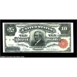 Fr. 301 $10 1891 Silver Certificate Choice Very Fine. A little tight across the bottom, but with exc