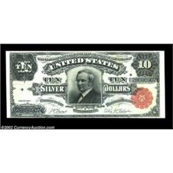 Fr. 301 $10 1891 Silver Certificate Choice Very Fine. A little tight across the bottom, but with exc