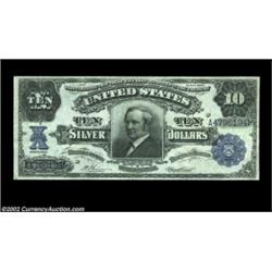 Fr. 302 $10 1908 Silver Certificate Extremely Fine. A lightly circulated example of this scarce and.