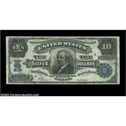 Fr. 303 $10 1908 Silver Certificate Choice Very Fine. This lightly circulated Hendricks note has som