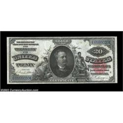 Fr. 318 $20 1891 Silver Certificate Choice Extremely Fine. An attractive example of a number that al