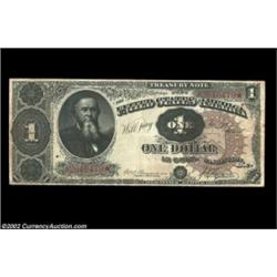 Fr. 347 $1 1890 Very Fine. A nice problem-free example of a circulated Fancy Back Treasury Note. Imp