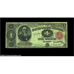 Fr. 349 $1 1890 Treasury Note Fine. Well circulated but perfectly natural and problem-free. Importan