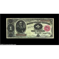 Fr. 351 $1 1891 Treasury Note About New. Hugely margined and with terrific original embossing, but t