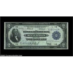 Fr. 773 $2 1918 Federal Reserve Bank Note Very Fine. A decent circulated example of this Minneapolis