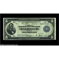 Fr. 782 $5 1918 Federal Reserve Bank Note Very Fine. Fr. 782 is the only Five Dollar New York FRBN..