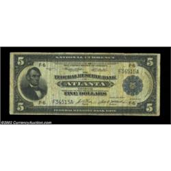 Fr. 790 $5 1918 Federal Reserve Bank Note CGA Very Good 08. This circulated Atlanta FRBN seems a lit