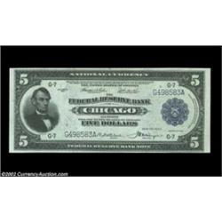 Fr. 794 $5 1918 Federal Reserve Bank Note Gem New. This Chicago District FRBN has unusually broad ma