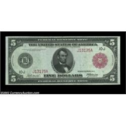 Fr. 841a $5 1914 Red Seal Federal Reserve Note CGA Gem Uncirculated 65. Only about 20 Kansas City Re