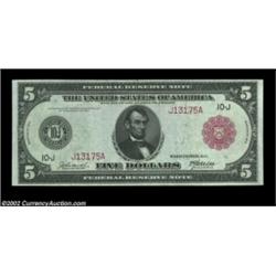 Fr. 841a $5 1914 Red Seal Federal Reserve Note CGA Gem Uncirculated 65. Only about 20 Kansas City Re