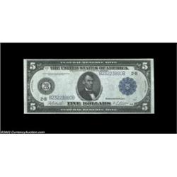 Fr. 850 $5 1914 Federal Reserve Note Very Choice New. A nice New York District note, with the Burke-