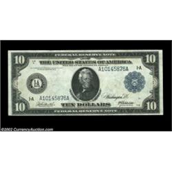 Fr. 904 $10 1914 Federal Reserve Note Extremely Fine. This Boston $10 Fed is from a scarcer number a