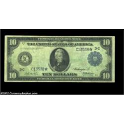 Fr. 912* $10 1914 Federal Reserve Star Note Extremely Fine. Neither of the censuses that we have lis