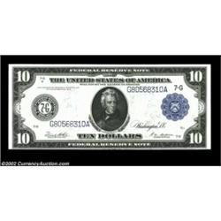 Fr. 931b $10 1914 Federal Reserve Note About New. An inexpensive example of this tougher "b" type. I