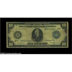 Fr. 933 $10 1914 Federal Reserve Note CGA Very Good 08. Fr. 933 is a scarcer number, of which only a