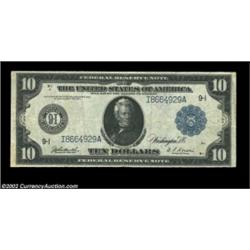 Fr. 938 $10 1914 Federal Reserve Note CGA Very Fine 20. A scarcer Fed, with only about a dozen examp